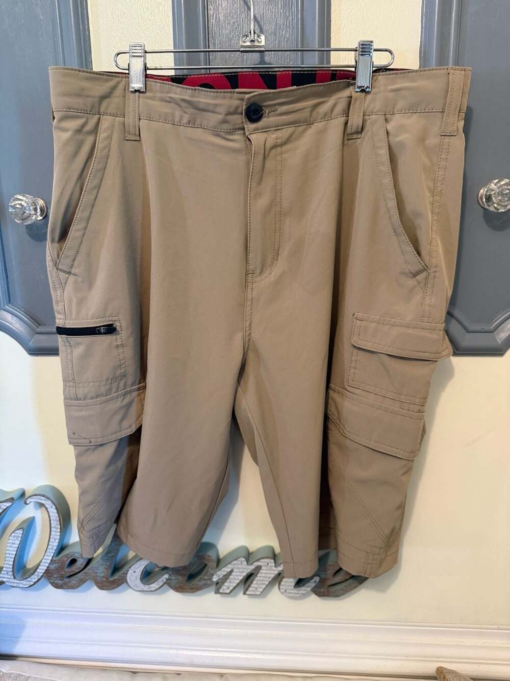 Iron Co. Men's Cargo Shorts with Zipper Pockets